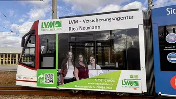 Wir fahren durch Erfurt!