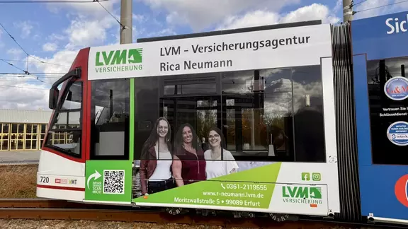 Wir fahren durch Erfurt!