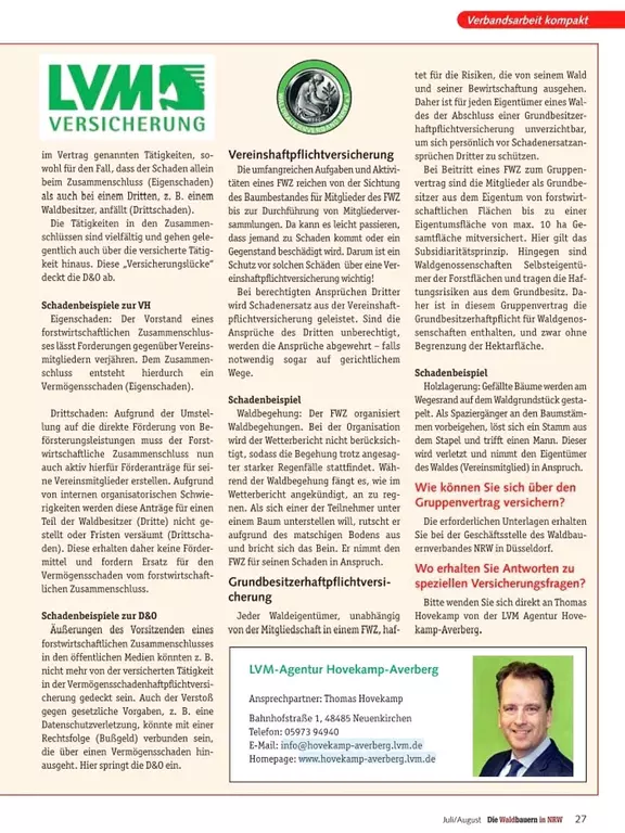 LVM hält Waldbesitzern den Rücken frei