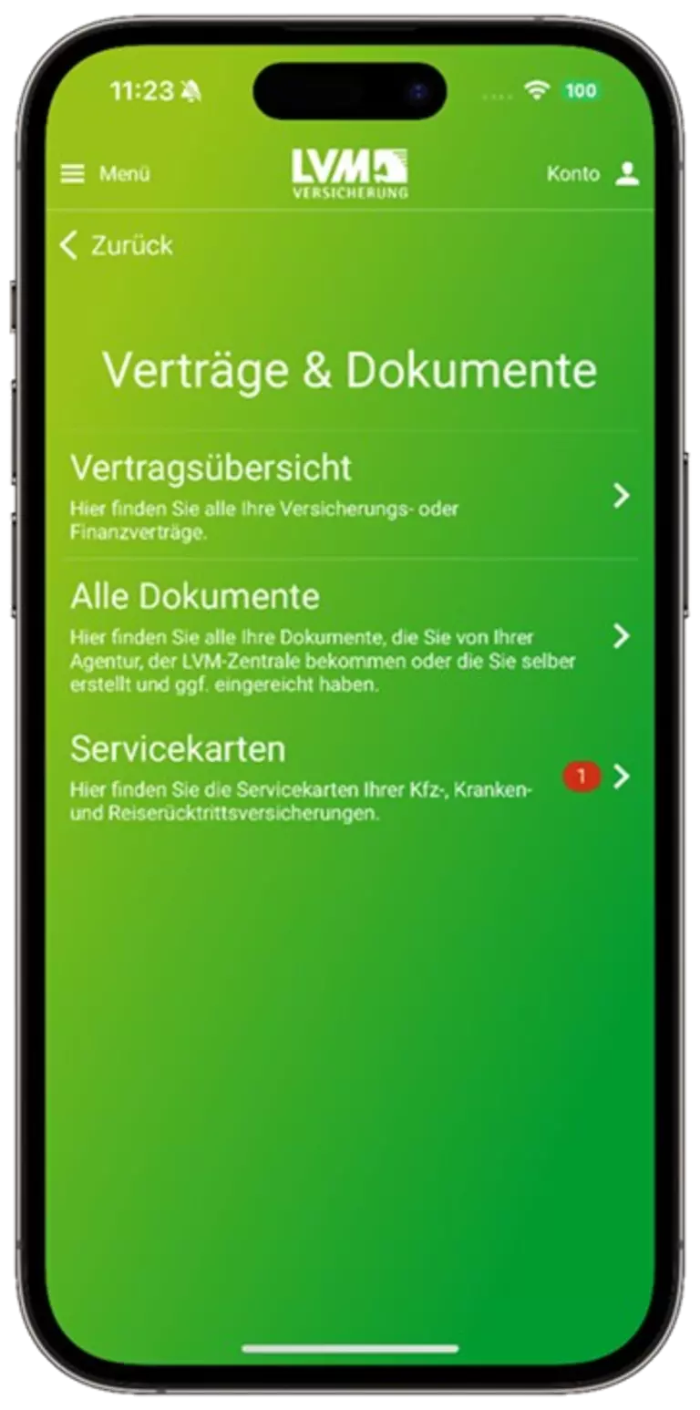LVM-App-Startseite