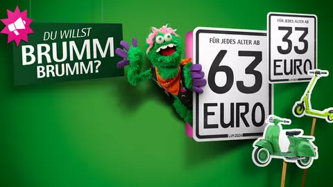 Warnschild Hagelschäden vor grünem Hintergurnd