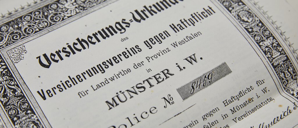 LVM-geschichte-urkunde Gruendungs-Urkunde der LVM Versicherung