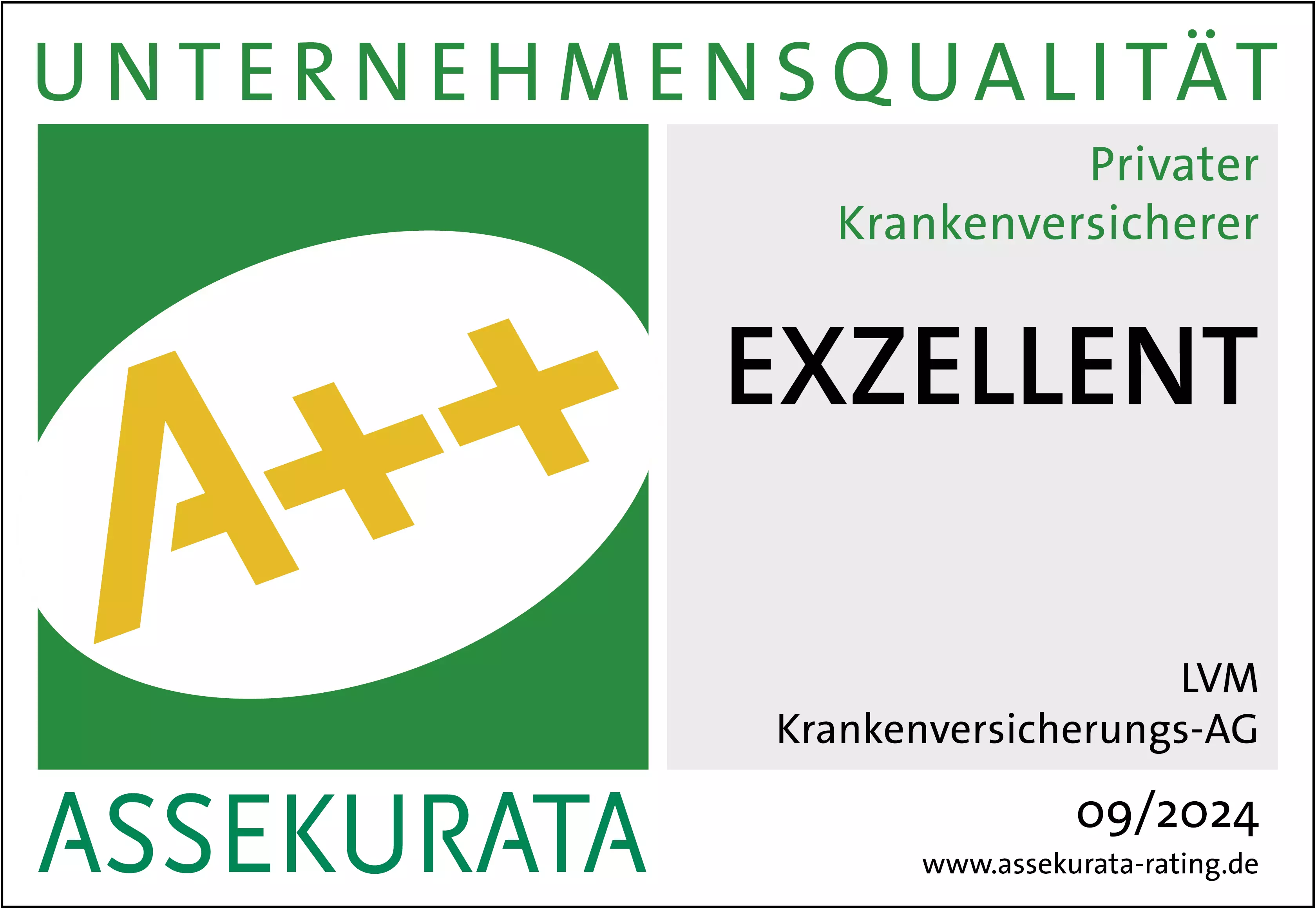 ASSEKURATA-Urteiteil zur Privaten Krankenversicherung: Exzellent