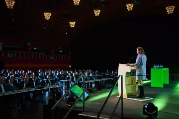  Dr. Ophelia Nick, Parlamentarische Staatssekretärin beim Bundesminister für Ernährung und Landwirtschaft, hielt den Impulsvortrag beim LVM-Landwirtschaftstag im Messe und Congress Centrum Halle Münsterland. (Foto: LVM Versicherung/Kai Pohlkamp)
